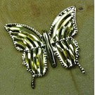 Embellishments / Verzierungen Versieringen, drie vlinders, ongeveer 40 mm