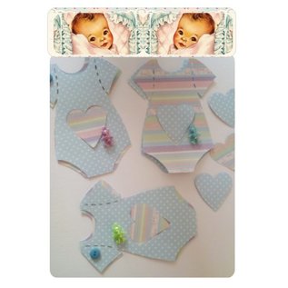 BASTELSETS / CRAFT KITS Komplettes Kartenset für 6 Baby Karten + Umschlägen