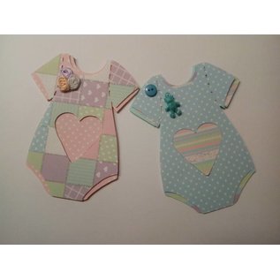 BASTELSETS / CRAFT KITS Komplet kort sæt til 6 baby-kort + kuverter