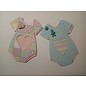 BASTELSETS / CRAFT KITS Komplettes Kartenset für 6 Baby Karten + Umschlägen