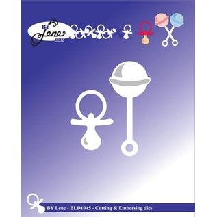 Lene, cutting and embossing template: Pacifier & Rattle