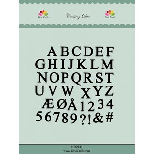 Docrafts / X-Cut Dixi-craft,  corte y estampado: letras mayúsculas del alfabeto