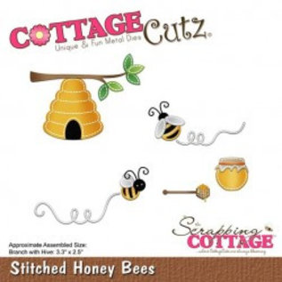 Cottage Cutz Cottage Cutz, plantilla de corte y estampado: abejas de miel cosidas