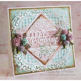 CREATIVE EXPRESSIONS und COUTURE CREATIONS Punching and embossing template, Lattice Arched Adornment