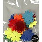 Embellishments / Verzierungen 24 Filz-Blüten, Größe 3,5 cm, Stärke: 1 mm