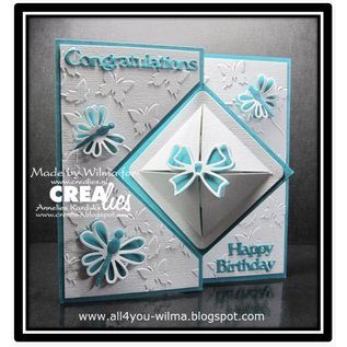 Crealies und CraftEmotions Crealies, Snij en embossing Mall: 3 Strikjes