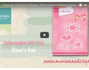 Video: Marianne Design, ponsen template Collectable COL1355, Fox