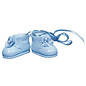 Embellishments / Verzierungen Chaussures bébé Polyresin, 4 cm, boîte 1 paire, h.blau