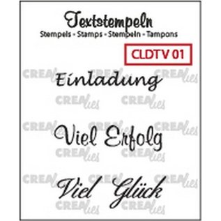 Craftemotions Crealies, Transparent stamp: German text
