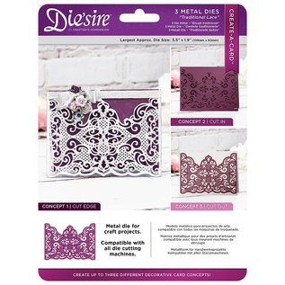 Die'sire Die´sire, Cutting and embossing Template: Traditional Lace, 139 x 50 mm