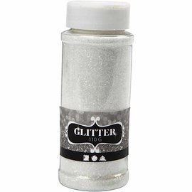 BASTELZUBEHÖR, WERKZEUG UND AUFBEWAHRUNG grote glitterstrobox van 110gr, wit