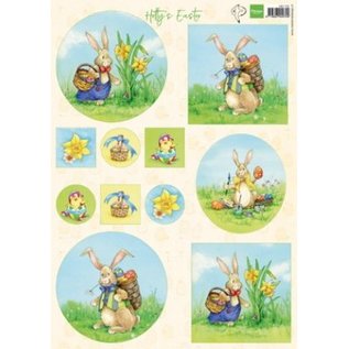 Marianne Design Feuille d'image A4, lapin de Pâques