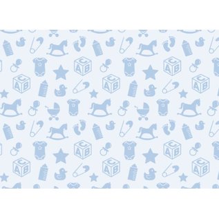 Spellbinders und Rayher Motif cardboard baby motives, 213x310mm, 190 g / m2, baby blue