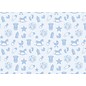 Spellbinders und Rayher Motif cardboard baby motives, 213x310mm, 190 g / m2, baby blue