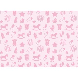 Spellbinders und Rayher Motiv pap baby motiver, 213x310mm, 190 g / m2, baby pink