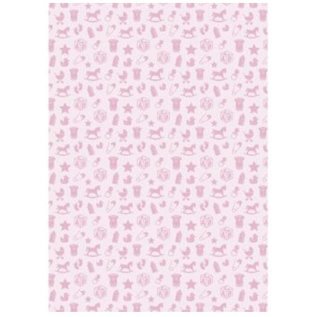 Spellbinders und Rayher Motief kartonnen babymotieven, 213x310mm, 190 g / m2, babyroze