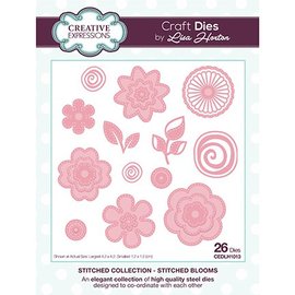 CREATIVE EXPRESSIONS und COUTURE CREATIONS CREATIVE EXPRESSIONS, skjæring og pregemaler: Stitched Collection Stitched Blooms