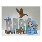 Dutch DooBaDoo Dutch Doobadoo, pochoir en plastique, texte d'art de la carte «bébé»