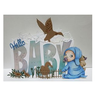 Dutch DooBaDoo Dutch Doobadoo, Plastic Stencil, Card Art Text 'Baby'