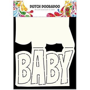 Dutch DooBaDoo Dutch Doobadoo, Plastik Schablone, Card Art Text 'Baby'