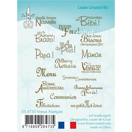 Leane Creatief - Lea'bilities und By Lene Leane Creatief, gennemsigtigt frimærke, tekster på fransk