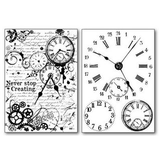 Stamperia, Papers for you  und Florella Stamperia Papier de transfert A4 Horloges