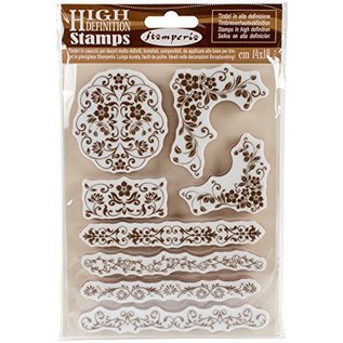 Stamperia, Papers for you  und Florella Stamperia Natural Rubber Stamps Bordures