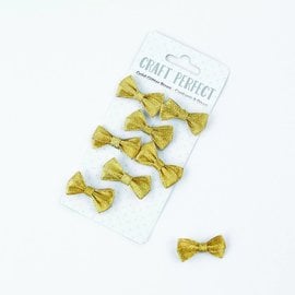 Embellishments / Verzierungen 8 beautiful handmade glitter bows to decorate your craft projects.