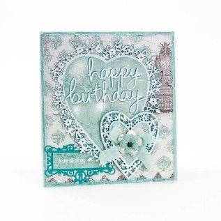 Tonic Studio´s Tonic, Cutting and embossing Template:  Flowerheart, 143 x 163 mm