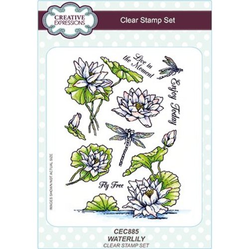 CREATIVE EXPRESSIONS und COUTURE CREATIONS Transparent stamp: water lily CREATIVE EXPRESSIONS und COUTURE CREATIONS Transparent stamp: water lily