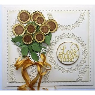 CREATIVE EXPRESSIONS und COUTURE CREATIONS cutting and emboss template: Sunflower Bouquet