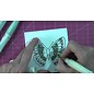 Marianne Design punching and embossing template + stamp: butterflies