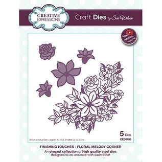 CREATIVE EXPRESSIONS und COUTURE CREATIONS cutting and emboss template: Flower Corner