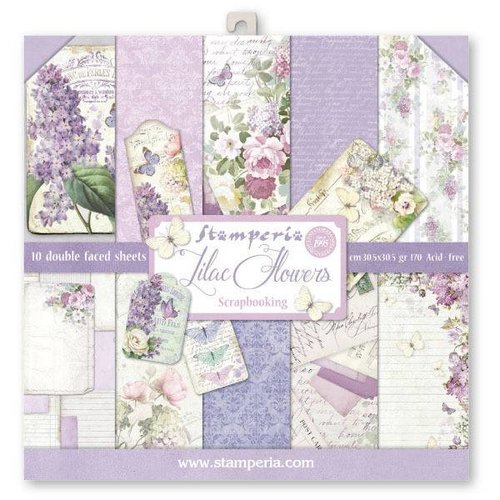 Scrapbooking und Kartenpapier: Lilac Flowers