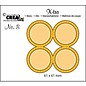 CREATIVE EXPRESSIONS und COUTURE CREATIONS Cutting and embossing Template: 4 round frames with stitchlines