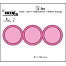 CREATIVE EXPRESSIONS und COUTURE CREATIONS Cutting and embossing Template: 3 round frames with stitchlines