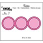 CREATIVE EXPRESSIONS und COUTURE CREATIONS Cutting and embossing Template: 3 round frames with stitchlines