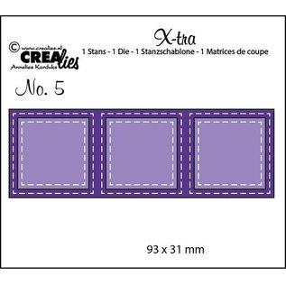 CREATIVE EXPRESSIONS und COUTURE CREATIONS Cutting and embossing Template: 3 Rectancles with stitchlines