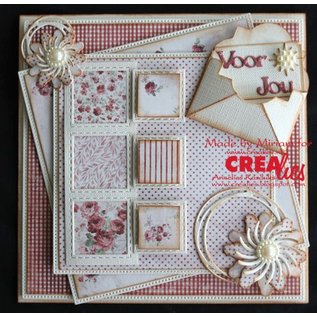 CREATIVE EXPRESSIONS und COUTURE CREATIONS Cutting and embossing Template: 3 Rectancles with stitchlines