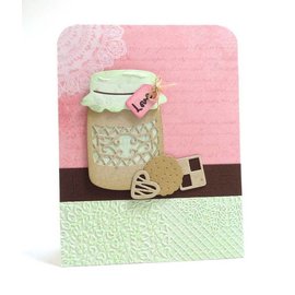 Crafter's Companion Cutting en embossing sjabloon: vintage Partij van de Thee, met liefde gemaakt