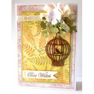 CREATIVE EXPRESSIONS und COUTURE CREATIONS Joy!Crafts, cutting and embossing template: bird cage