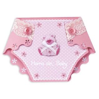 Bilder, 3D Bilder und ausgestanzte Teile usw... Craft set for 6 diaper cards