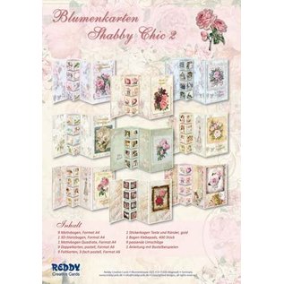 Vintage, Nostalgia und Shabby Shic Conjunto de tarjetas florales Shabby Chic, para diseñar 9 tarjetas plegables