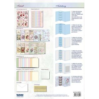 Vintage, Nostalgia und Shabby Shic Ensemble de cartes florales Shabby Chic, pour concevoir 9 cartes pliantes!