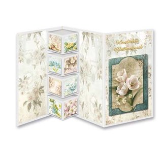 Vintage, Nostalgia und Shabby Shic Ensemble de cartes florales Shabby Chic, pour concevoir 9 cartes pliantes!