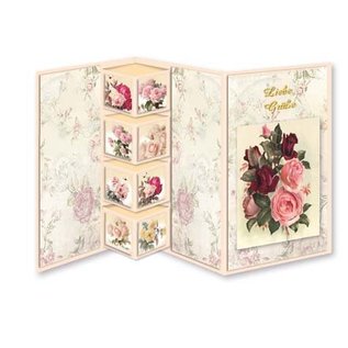 Vintage, Nostalgia und Shabby Shic Set di carte floreali Shabby Chic, per disegnare 9 carte pieghevoli!