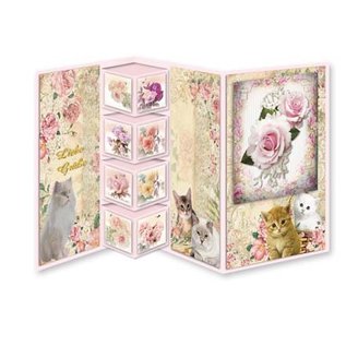 Vintage, Nostalgia und Shabby Shic Conjunto de tarjetas florales Shabby Chic, para diseñar 9 tarjetas plegables