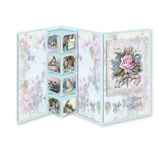 Vintage, Nostalgia und Shabby Shic Ensemble de cartes florales Shabby Chic, pour concevoir 9 cartes pliantes!