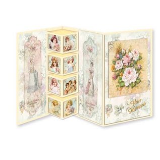 Vintage, Nostalgia und Shabby Shic Ensemble de cartes florales Shabby Chic, pour concevoir 9 cartes pliantes!