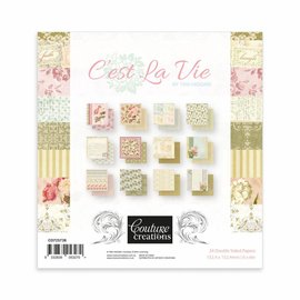 Couture Creations Blocco di carta, 15,2 x 15,2 cm, "C'est la vie"